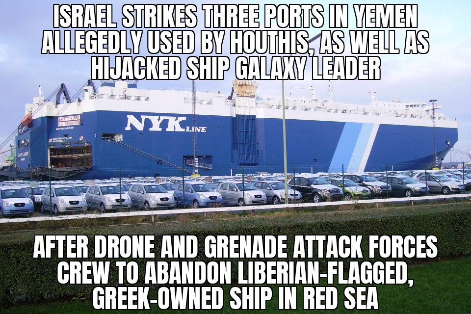 Israel strikes Yemen ports after Red Sea attack