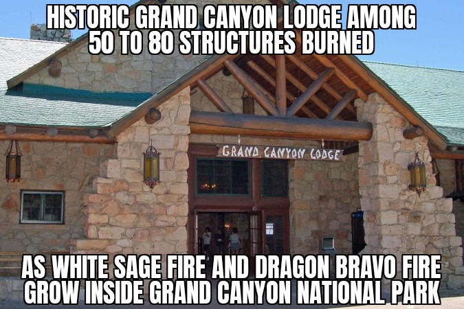 Fires burn Grand Canyon Lodge