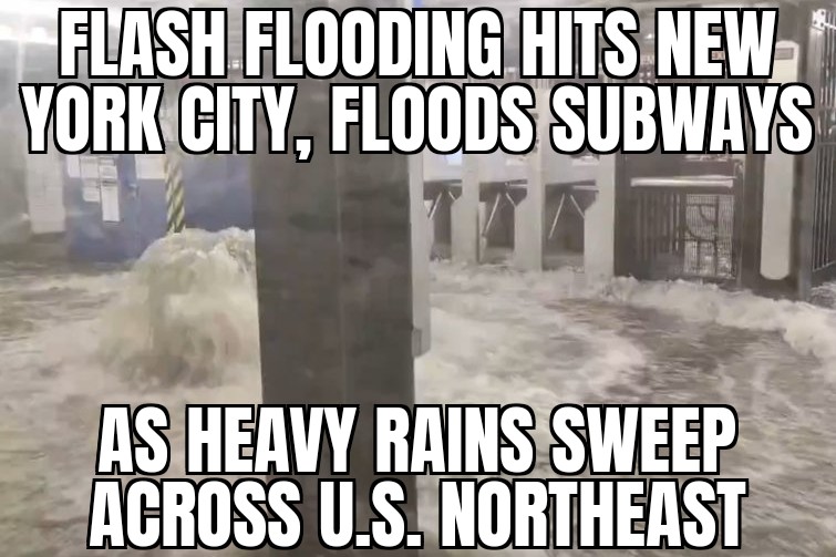 New York City flash flooding