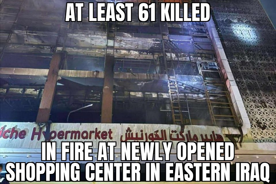 Iraq shopping center fire