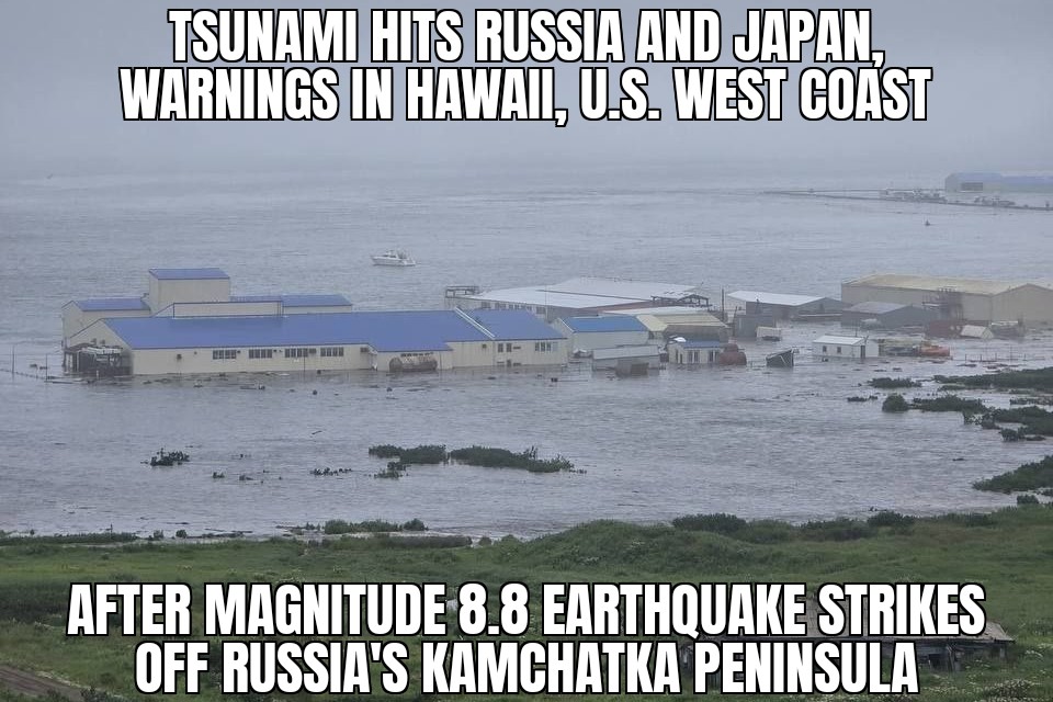 Tsunami warnings after Russia earthquake