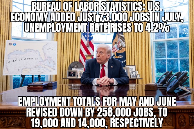 U.S. jobs down