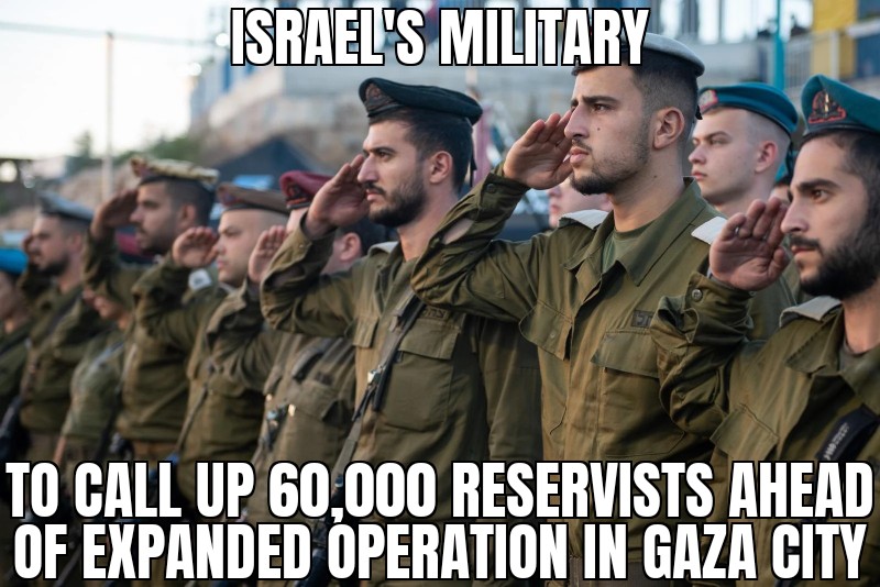 Israel calls up 60,000 reservists