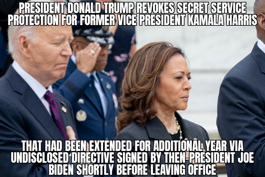 Trump revokes Secret Service protection for Kamala Harris