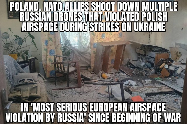 Poland shoots down Russian drones