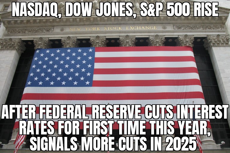 Wall Street up on rates cut