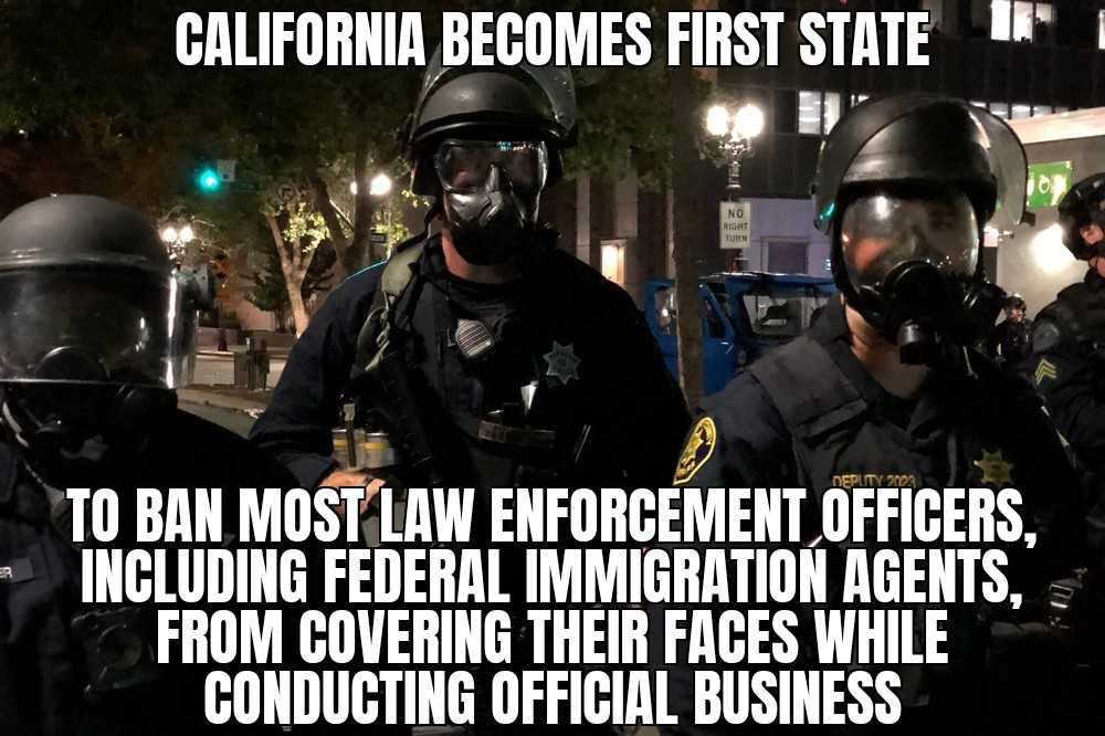 California bans police masks