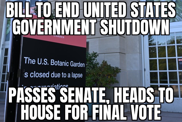 Bill to end shutdown passes senate