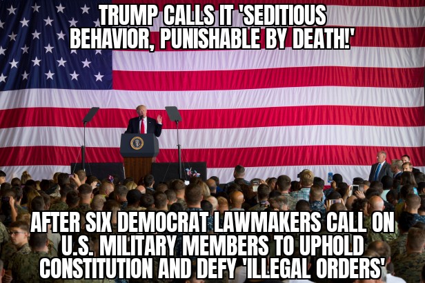 Trump calls Democrats seditious