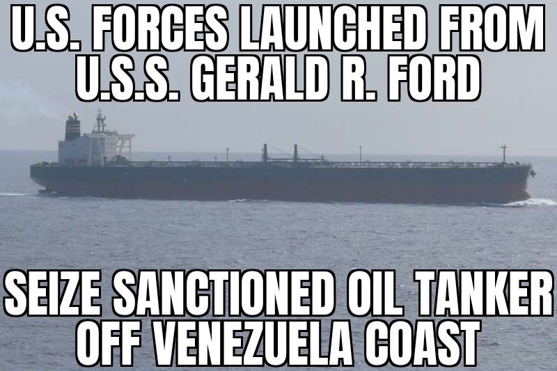 U.S. seizes oil tanker off Venezuela