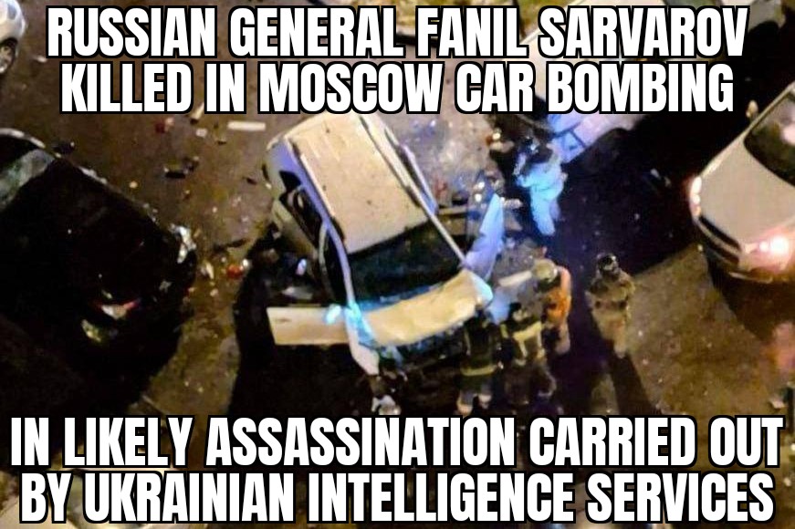 Russian general Fanil Sarvarov killed in Moscow car bombing