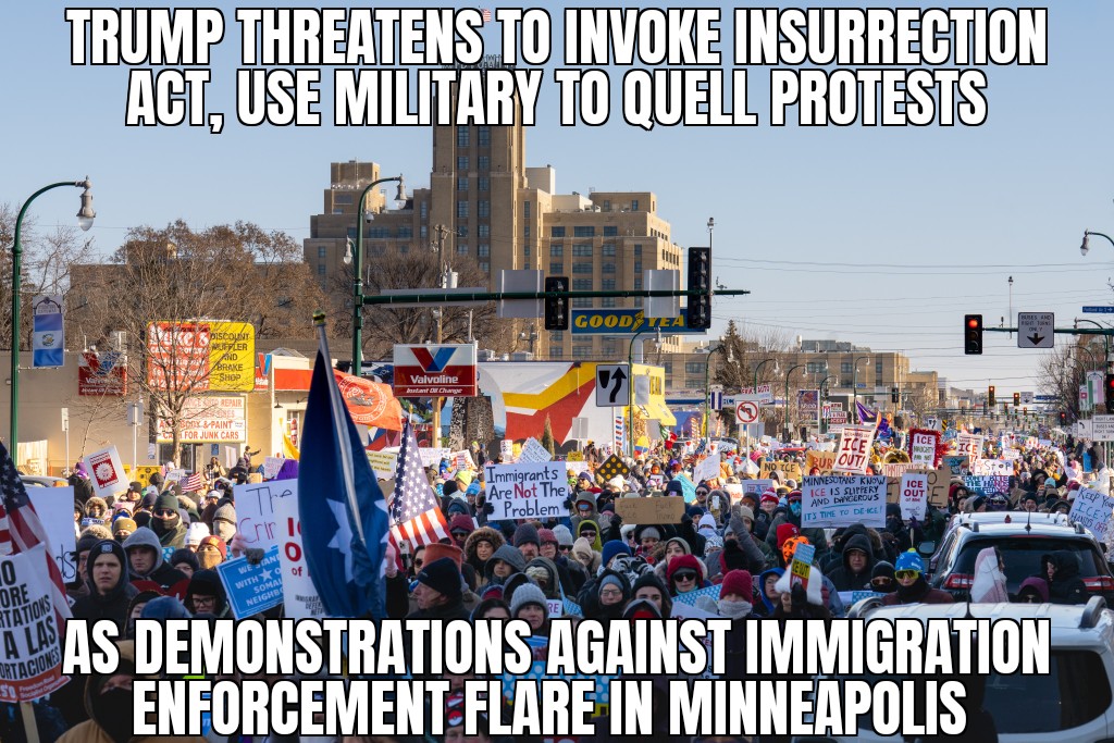Trump threatens to invoke Insurrection Act in Minneapolis