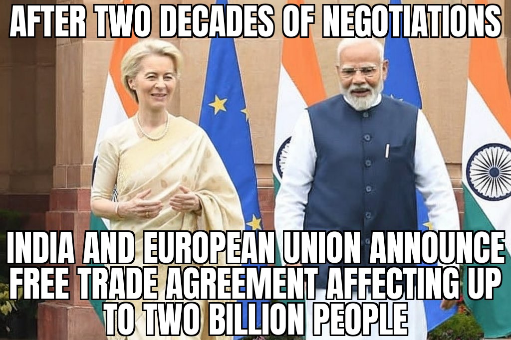 India and EU announce free trade deal