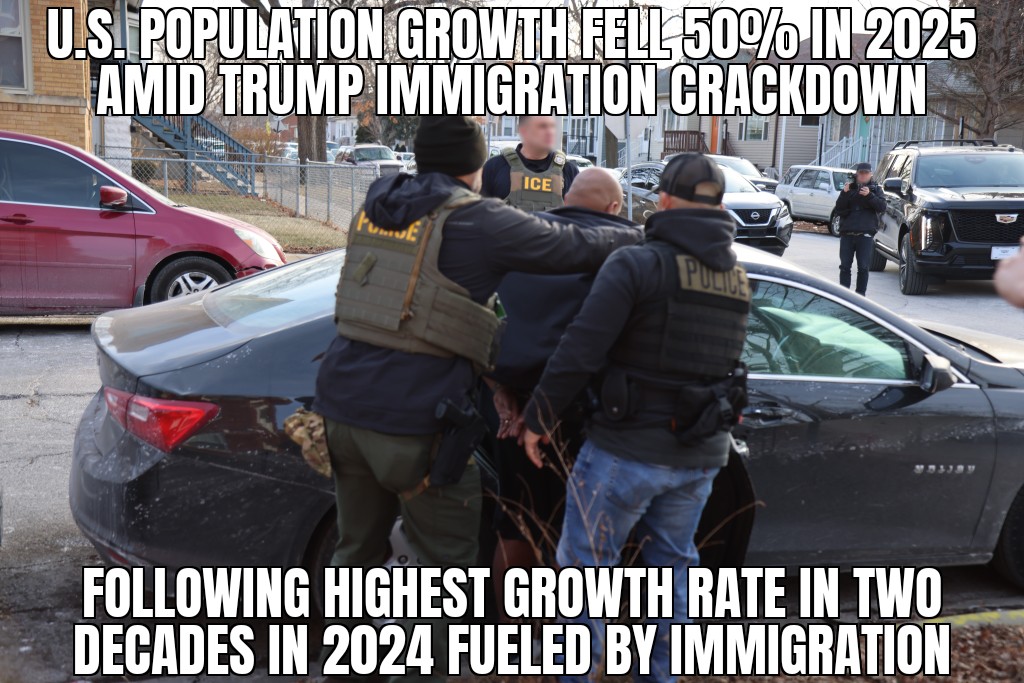 U.S. population growth rate falls