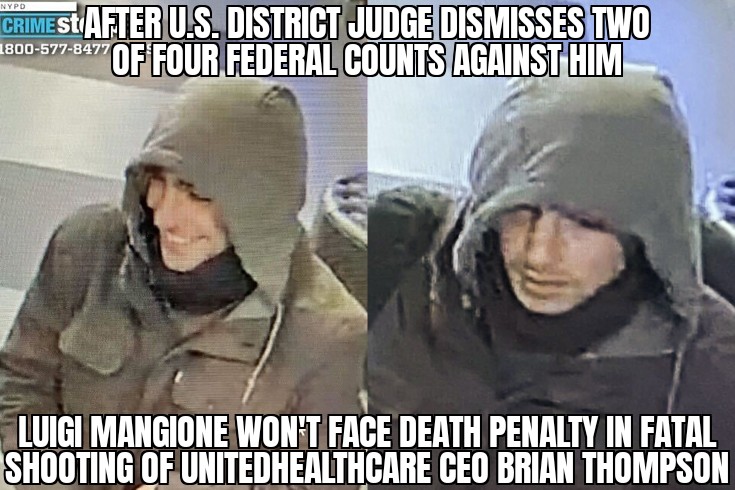 Luigi Mangione won’t face death penalty