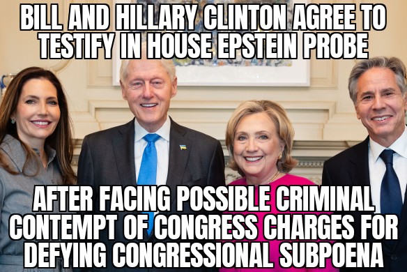 Clintons to testify in House Epstein probe