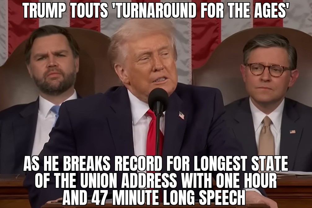 Trump breaks State of the Union record