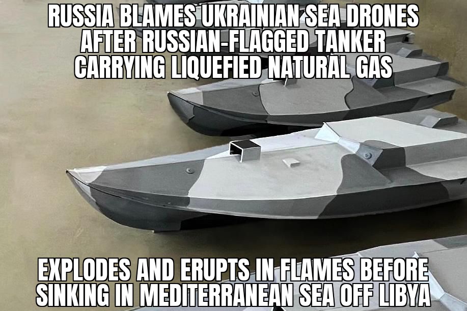 Ukraine sea drones sinks Russia tanker