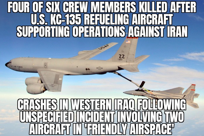 U.S. KC-135 crashes in Iraq