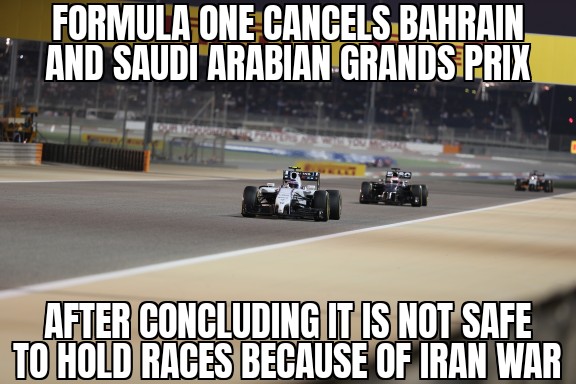 Bahrain and Saudi Arabian Grands Prix canceled
