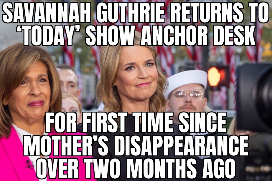 Savannah Guthrie returns to ‘Today’ shoe