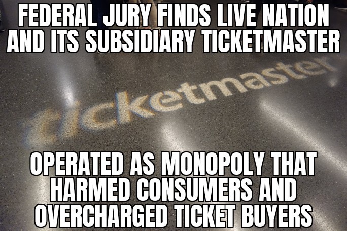 Live Nation, Ticketmaster monopoly