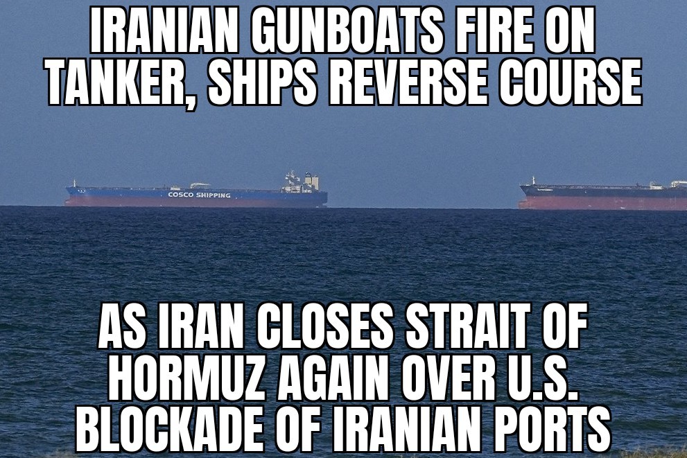 Iran closes Strait of Hormuz again