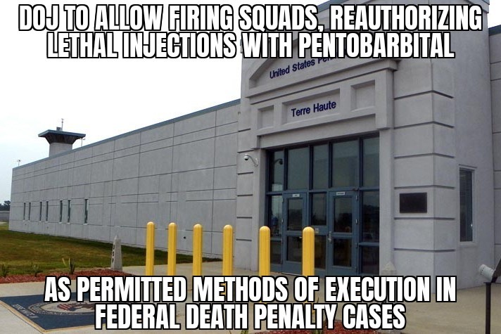 DOJ to allow firing squads