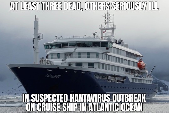 Hantavirus outbreak on cruise ship