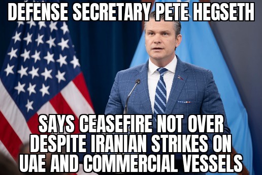 Hegseth says ceasefire not over