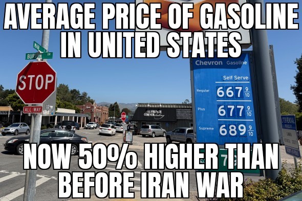 Gas up 50%
