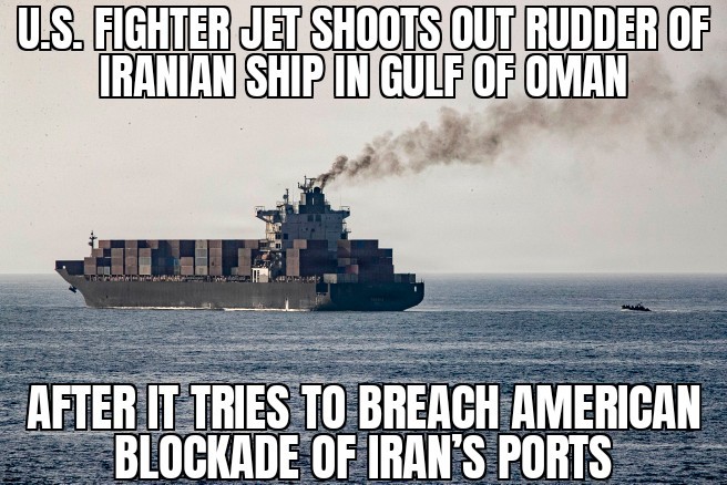 U.S. shoots Iran ship