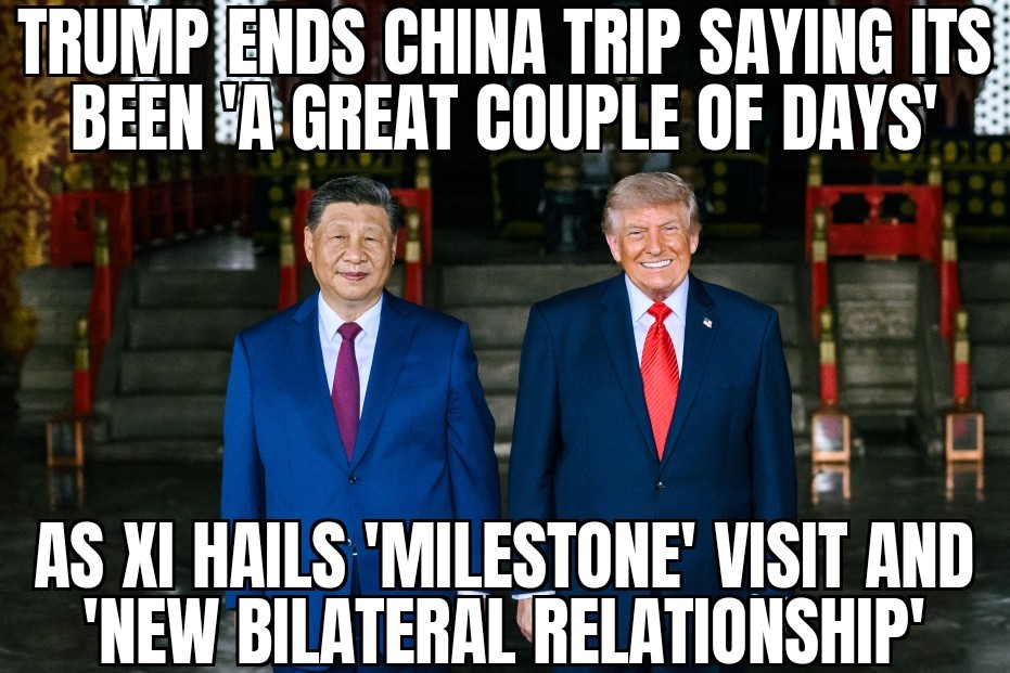 Trump China visit ends
