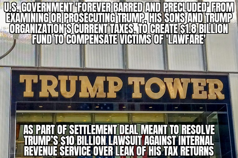 U.S. government settles Trump tax suit