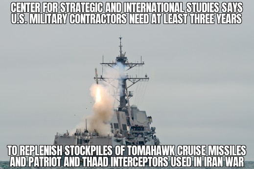 Iran war depletes U.S. weapons stockpiles