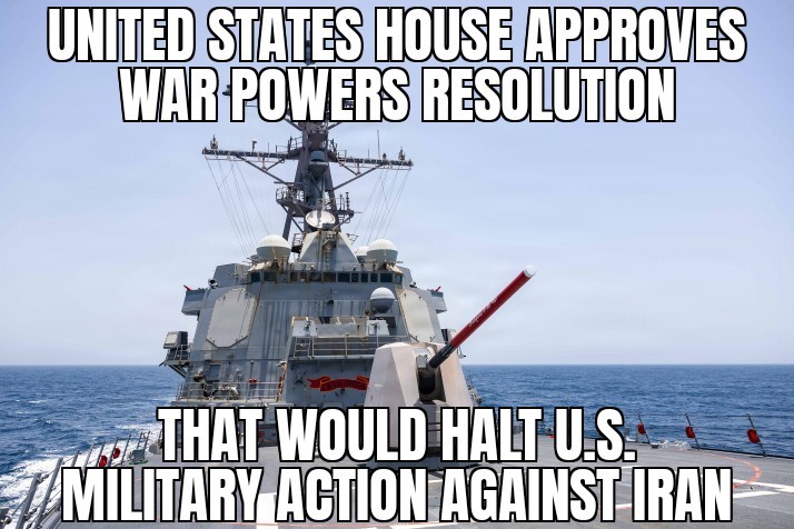 House approves war powers resolution