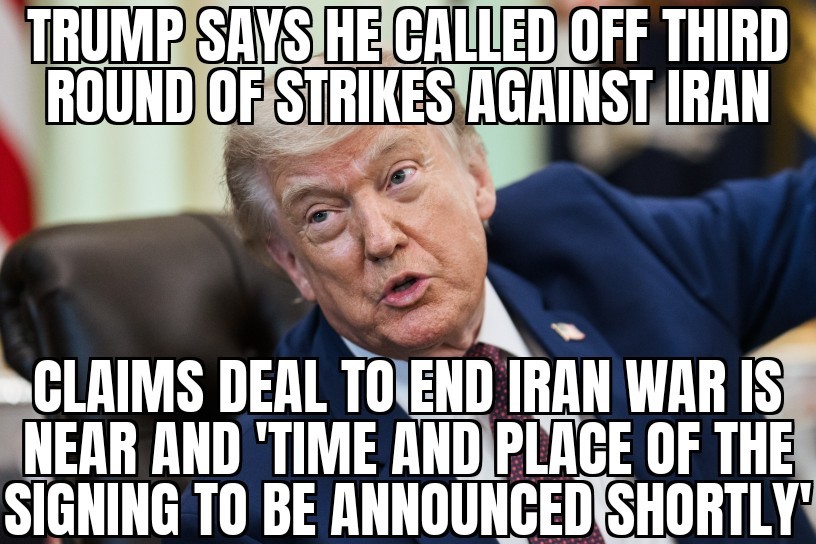 Trump claims deal to end Iran war near