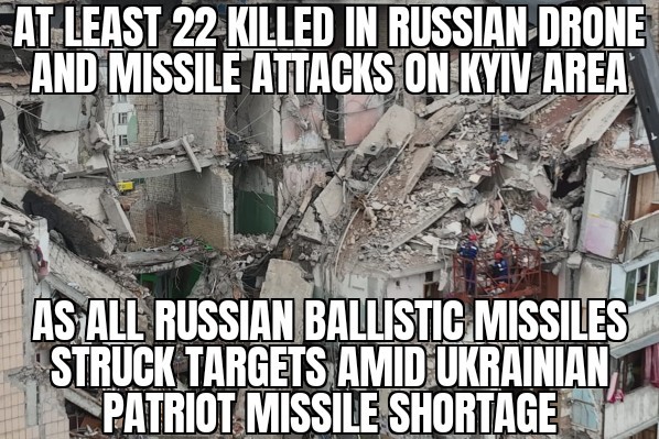 Russia attacks Kyiv amid patriot missile shortage