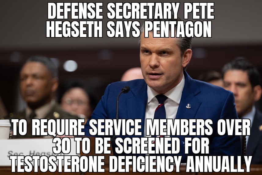 Pentagon to require testosterone tests