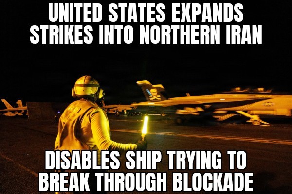 U.S. strikes northern Iran