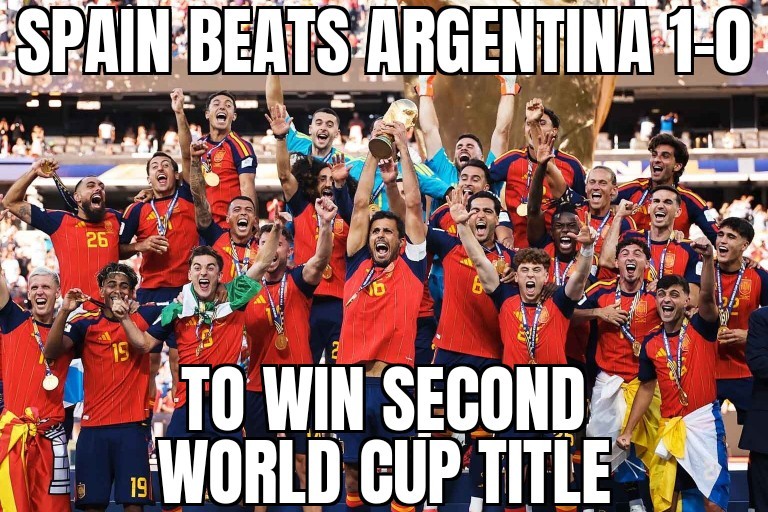 Spain wins World Cup