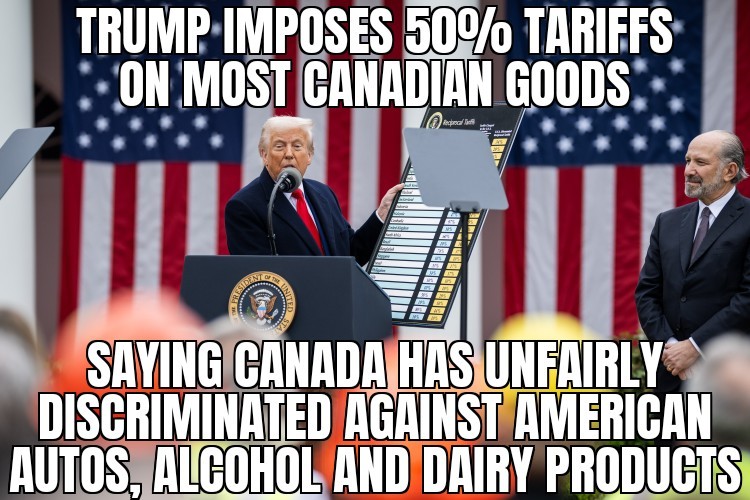 Trump imposes Canada tariffs