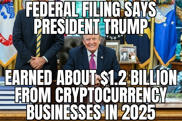 Trump earned $1.2B from crypto