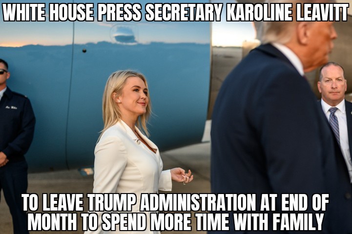 Karoline Leavitt to leave Trump admin