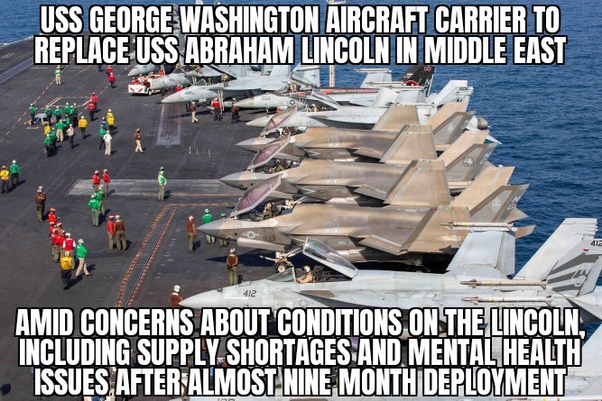 USS George Washington to replace USS Abraham Lincoln