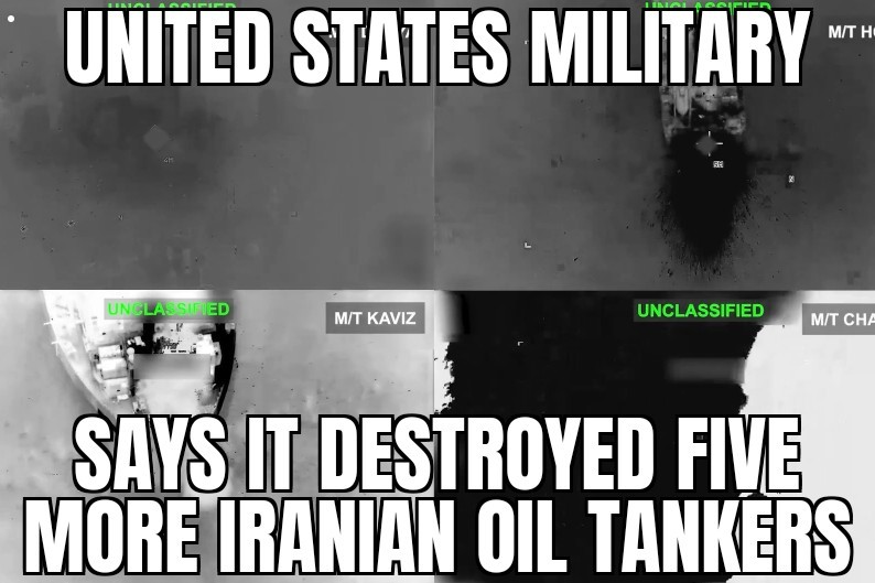 U.S. destroys more Iran oil tankers