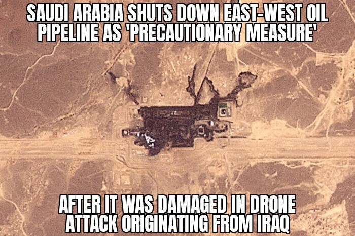 Saudi Arabia shuts down East-West pipeline