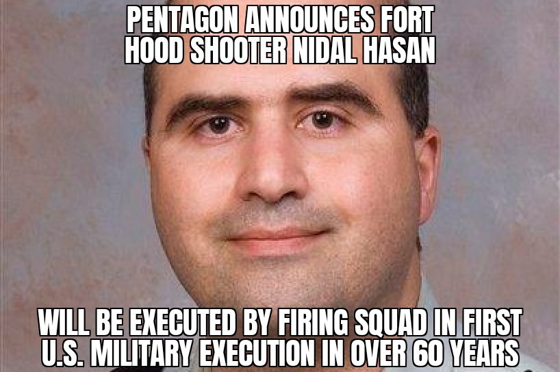 Fort Hood shooter to be executed by firing squad