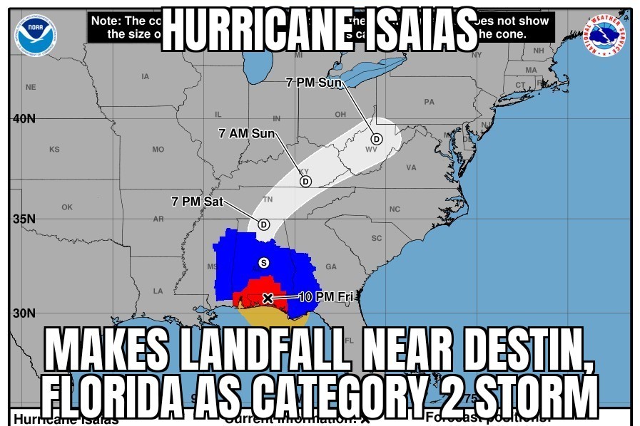 Hurricane Isaias makes landfall