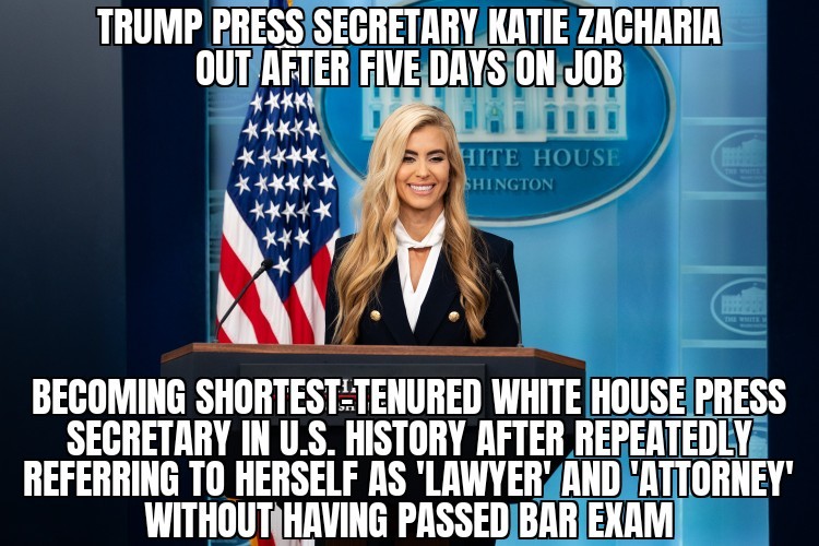 Katie Zacharia out as White House press secretary